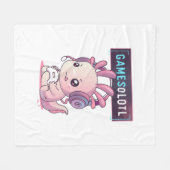 ガメソロテルアクソロテルゲーマー フリースブランケット (正面(横))