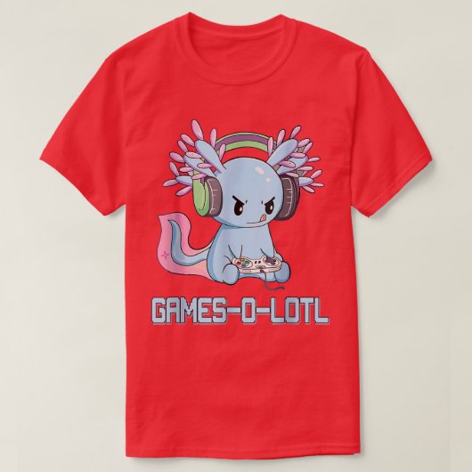 ガメソロテルアクソロテルビデオゲーマーかわいいパステルゴシック Tシャツ (デザイン正面)