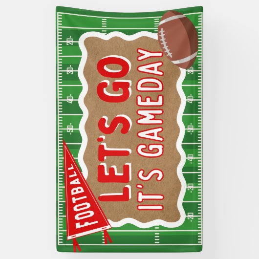 ガメダイサッカーパーティーバナー誕生日ウォッチパーティー 横断幕 (縦)