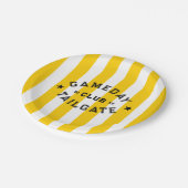 ガメダイテールゲートクラブイエローストライプカスタムパーティー ペーパープレート (アングル)