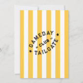 ガメダイテールゲートクラブキックオフパーティーイエローチーム 招待状 (裏面)