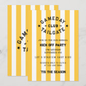ガメダイテールゲートクラブキックオフパーティーイエローチーム 招待状 (正面/裏面)