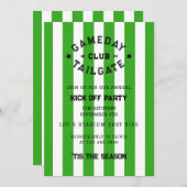 ガメダイテールゲートクラブキックオフパーティーグリーンチーム 招待状 (正面/裏面)