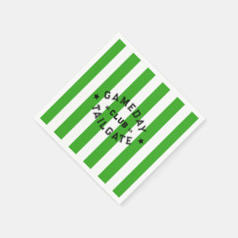 ガメダイテールゲートクラブグリーンストライプカスタムパーティー スタンダードカクテルナプキン