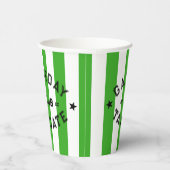 ガメダイテールゲートクラブグリーンストライプカスタムパーティー 紙コップ (右)