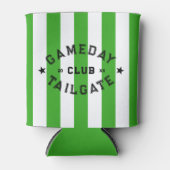 ガメダイテールゲートクラブグリーンストライプカスタムパーティー 缶クーラー (正面)