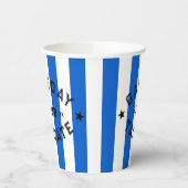 ガメダイテールゲートクラブブルーストライプカスタムパーティー 紙コップ (左)