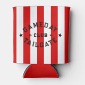 ガメダイテールゲートクラブレッドストライプカスタムパーティー 缶クーラー (正面)