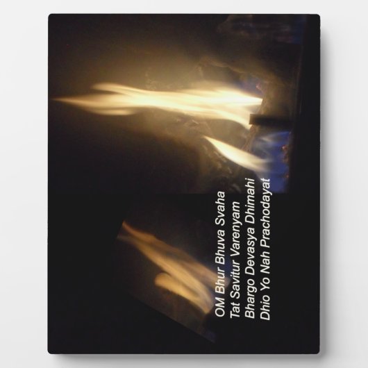 ガヤトリマントラ祈りの言葉オムブールブーバプラーク フォトプラーク (正面)