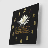 ガヤトリマントラ スクエア壁時計 (傾斜)