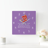 ガヤトリ・マントラ スクエア壁時計 (ホーム)