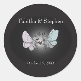 ガユニークスゴシックのホラー結婚式の引き出物ギフト ラウンドシール