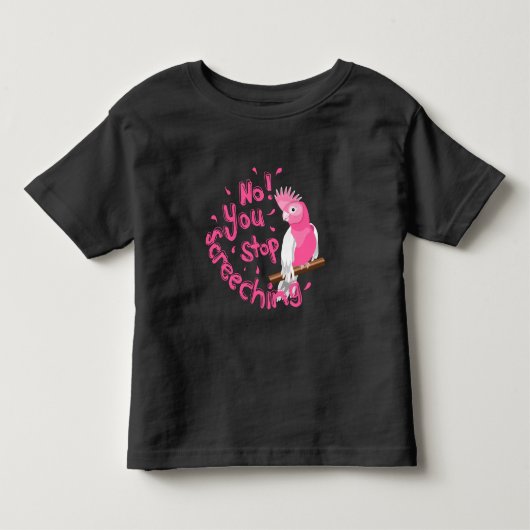 ガラおもしろいコッカティエル トドラーTシャツ (正面)