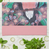 ガラとガムナッツのピンク キッチンタオル (折り畳み)