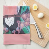 ガラとガムナッツのピンク キッチンタオル (四つ折り)