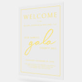 ガライベントチャリティーファンドレイザー金ゴールド歓迎澄ん アクリルサイン (傾斜)