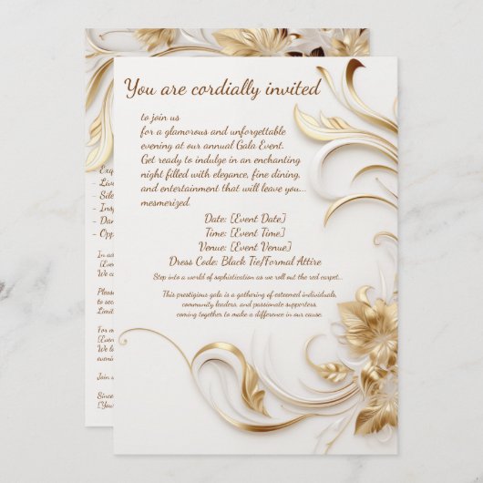 ガライベント招待状のデザイン サンキューカード (正面/裏面)