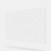 ガラエレガントビジネス透明アクリル看板 アクリルサイン (傾斜)