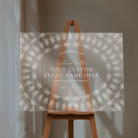 ガラエレガントビジネス透明アクリル看板 アクリルサイン