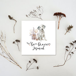 ガラガラの引用文と可愛いダルマチアの子犬は勇敢である 招待状