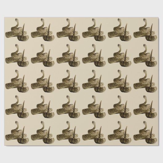 ガラガラヘビのヘビの写真のギフト用包装紙 ラッピングペーパー (フラット)