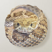ガラガラヘビの顔 ラウンドクッション (正面)