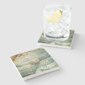 ガラガラヘビの飲み物コースター ストーンコースター (横)