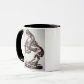 ガラガラヘビ1905年(青銅) (b/wの写真) マグカップ (正面左)