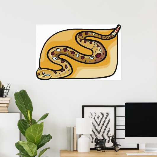 ガラガラ爬虫類 ポスター (ホームオフィス)