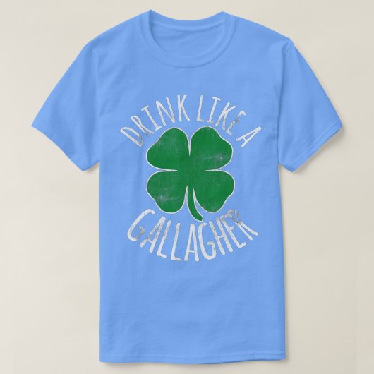 ガラガーのSt patricks day・ビアアイリッシュのように飲む Tシャツ (デザイン正面)