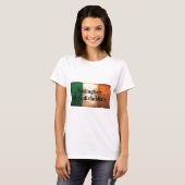 ガラガールアイリッシュ国旗 Tシャツ (正面フル)