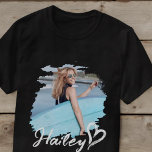 ガラグランジンシンプルモダンクール写真 Tシャツ<br><div class="desc">このシンプルデザインはモダンシンプルタイポグラフィとモダンよくはしゃぐして構成される。写真カスタムの追加</div>