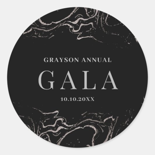 ガラシルバーマーブル ラウンドシール (正面)