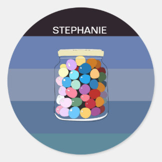 ガラスсの瓶に入った香ばしいキャンディー ラウンドシール