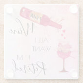 ガラスおもしろいコースターが欲しいものは飲み放題 ガラスコースター (裏面)