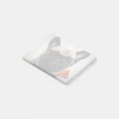 ガラスおよびちょうネクタイを持つフレンチ・ブルドッグ ポストイット (アングル)