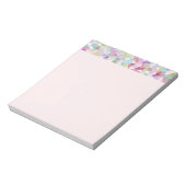 ガラスかわいらしのメモ帳ピンク ノートパッド (回転)