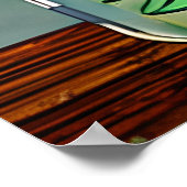 ガラスかわいらし花瓶のひまわり ポスター (角)