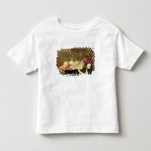 ガラスが付いている静物画 トドラーTシャツ (正面)