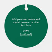 ガラスきらめくタイル – クリスマス万華鏡のように千変万化するパターン メタルオーナメント (裏面)