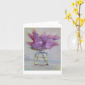 ガラスつぼのライラック カード (黄色い花)