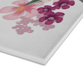 ガラスで熱帯の花を白に切る カッティングボード (角)