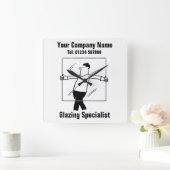 ガラスとガラスのオフィスの壁時計 スクエア壁時計 (ホーム)