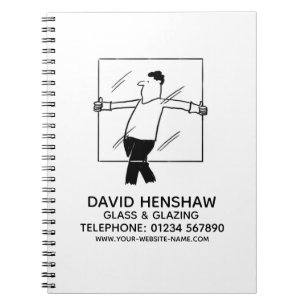 ガラスとガラスのガラス張りノートブック ノートブック