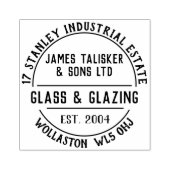 ガラスとガラスのゴム印 ラバースタンプ (インプリント)