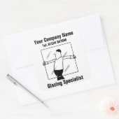 ガラスとガラスの漫画 スクエアシール (封筒)