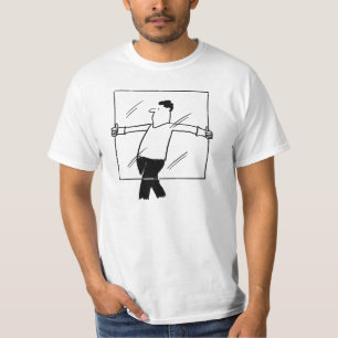 ガラスとガラスの漫画 Tシャツ