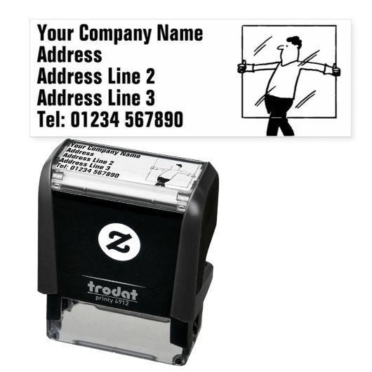 ガラスとガラスの窓の修復 セルフインキングスタンプ