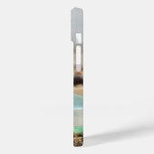 ガラスとビーチ砂ティール(緑がかった色)ブルーグレーグリーン Case-Mate iPhoneケース (裏面 / 左)