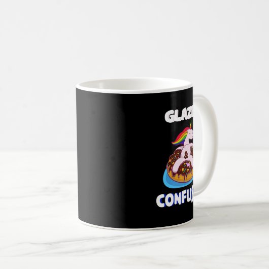 ガラスと混乱したドーナツ コーヒーマグカップ (正面右)